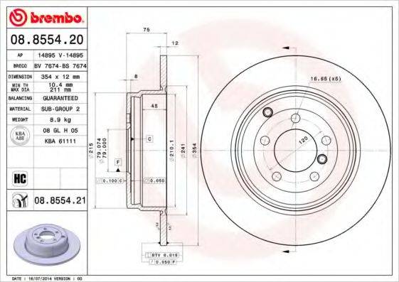 BREMBO 08.8554.21