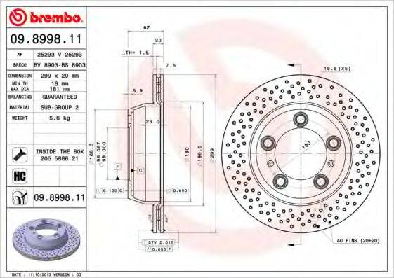 BREMBO 09.8998.11