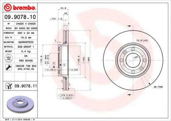 BREMBO 09.9078.10