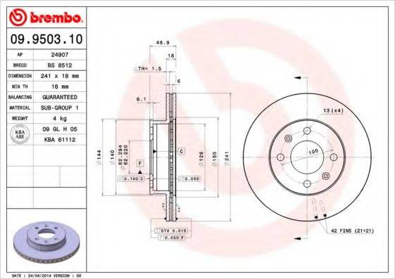 BREMBO 09.9503.10