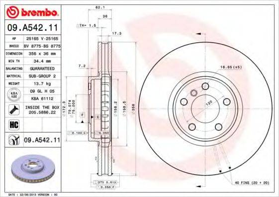 BREMBO 09.A542.11