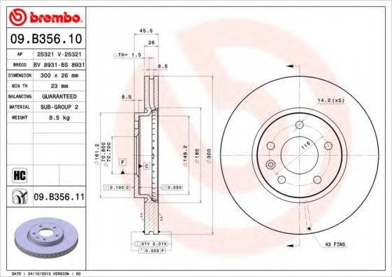 BREMBO 09.B356.11