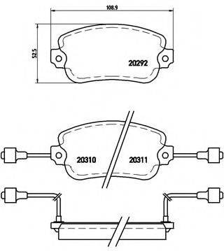 BREMBO 20310 Комплект гальмівних колодок, дискове гальмо