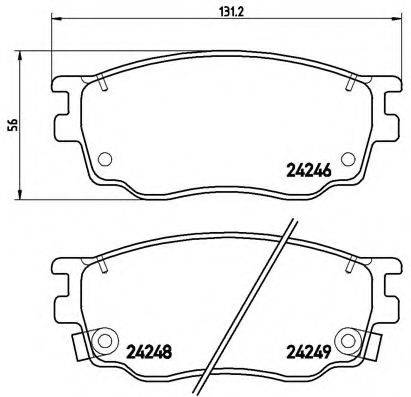 BREMBO 24246 Комплект гальмівних колодок, дискове гальмо