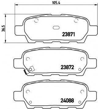 BREMBO 24088 Комплект гальмівних колодок, дискове гальмо