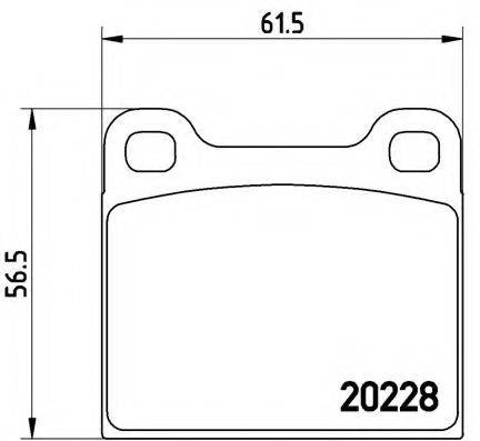 BREMBO 20228 Комплект гальмівних колодок, дискове гальмо