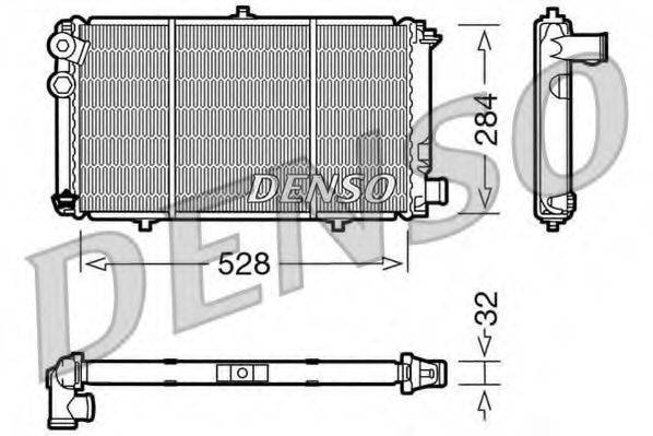 DENSO DRM07001 Радіатор, охолодження двигуна