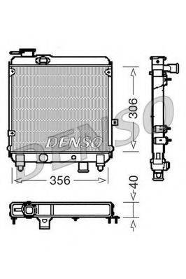 DENSO DRM09081 Радіатор, охолодження двигуна