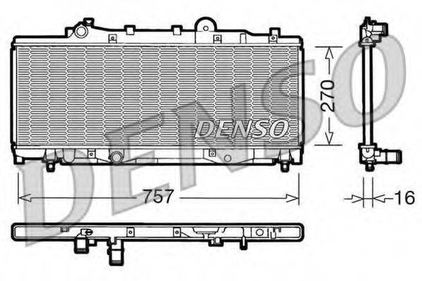 DENSO DRM09092 Радіатор, охолодження двигуна