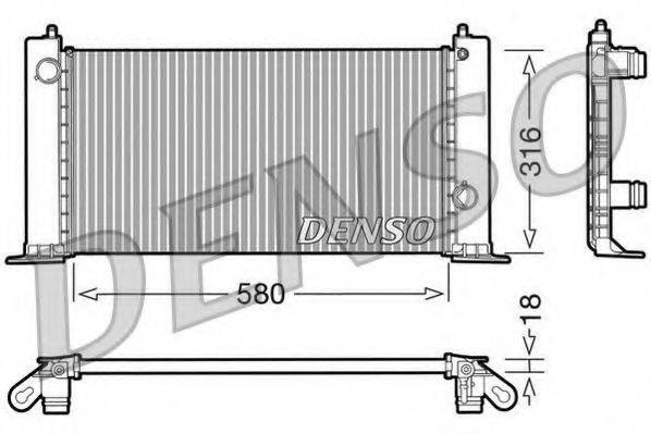 DENSO DRM09120 Радіатор, охолодження двигуна