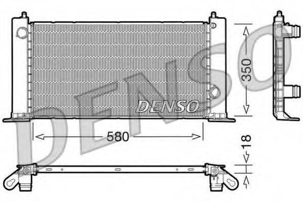 DENSO DRM09121 Радіатор, охолодження двигуна