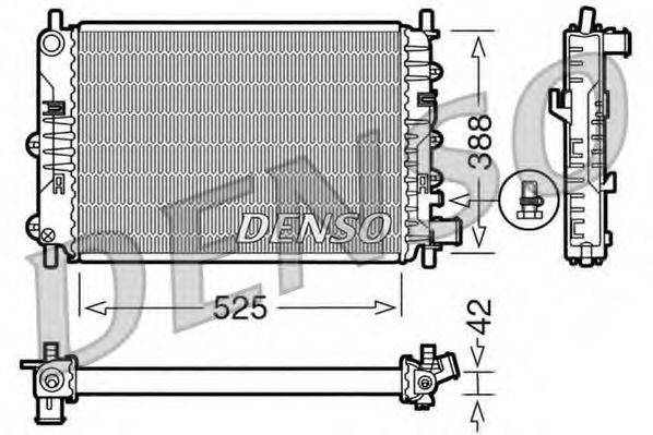 DENSO DRM10026 Радіатор, охолодження двигуна