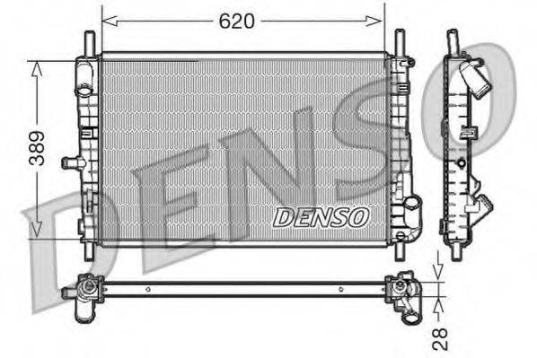 DENSO DRM10072 Радіатор, охолодження двигуна