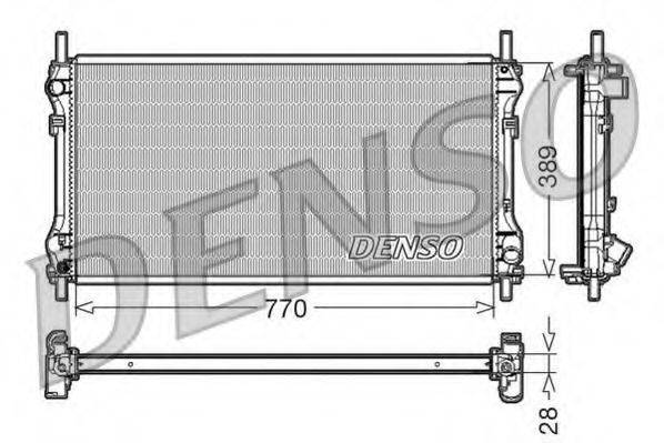 DENSO DRM10104 Радіатор, охолодження двигуна