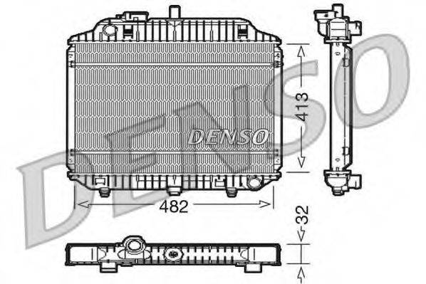 DENSO DRM17010 Радіатор, охолодження двигуна