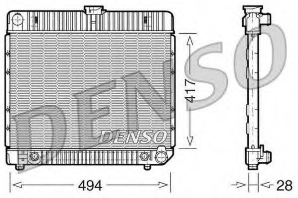 DENSO DRM17021 Радіатор, охолодження двигуна