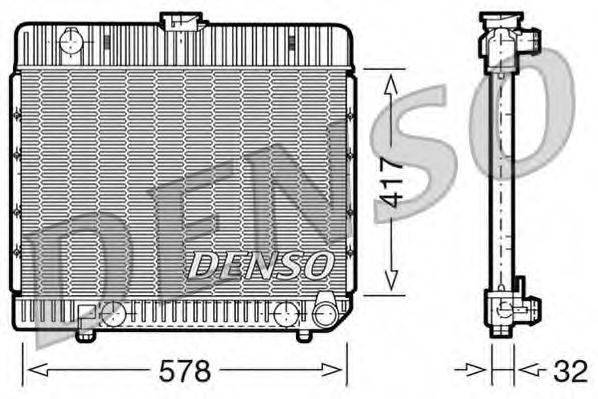 DENSO DRM17024 Радіатор, охолодження двигуна