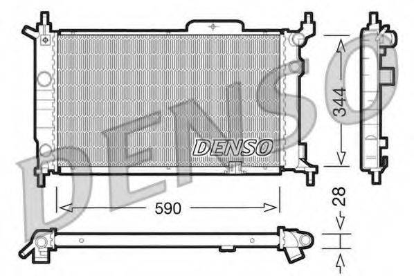 DENSO DRM20015 Радіатор, охолодження двигуна