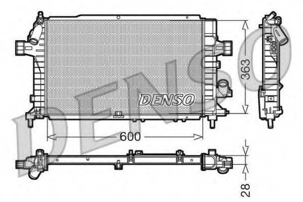 DENSO DRM20104 Радіатор, охолодження двигуна