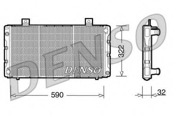 DENSO DRM25003 Радіатор, охолодження двигуна