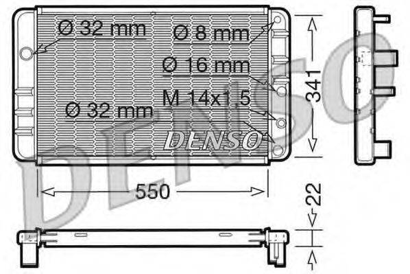 DENSO DRM33013 Радіатор, охолодження двигуна