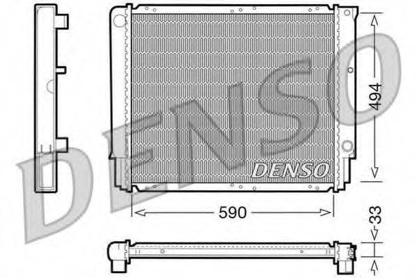 DENSO DRM33050 Радіатор, охолодження двигуна