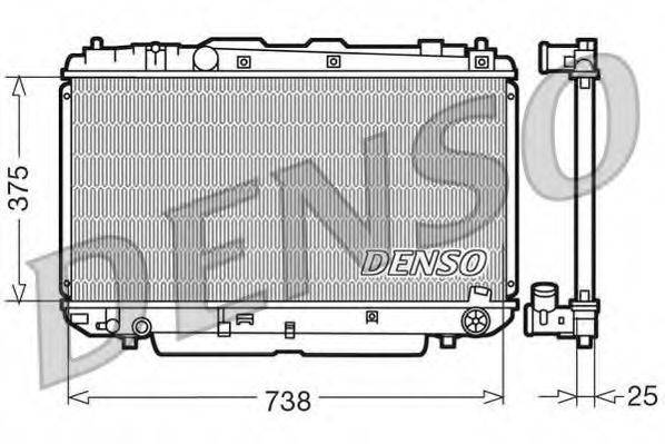 DENSO DRM50021 Радіатор, охолодження двигуна