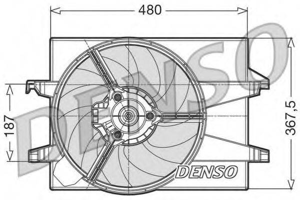 DENSO DER10002 Вентилятор, охолодження двигуна