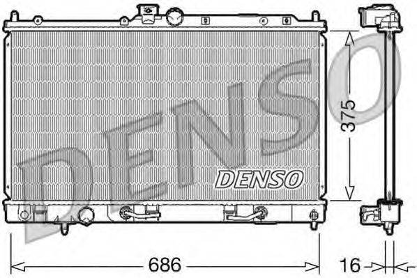 DENSO DRM45024 Радіатор, охолодження двигуна