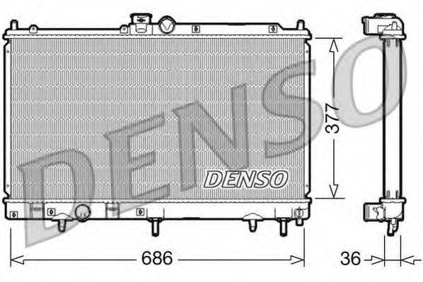 DENSO DRM45026 Радіатор, охолодження двигуна