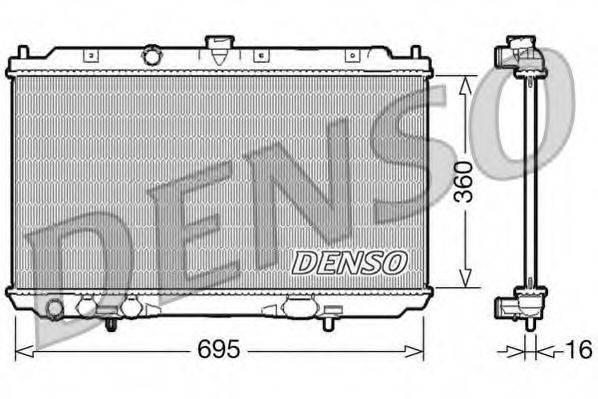 DENSO DRM46025 Радіатор, охолодження двигуна