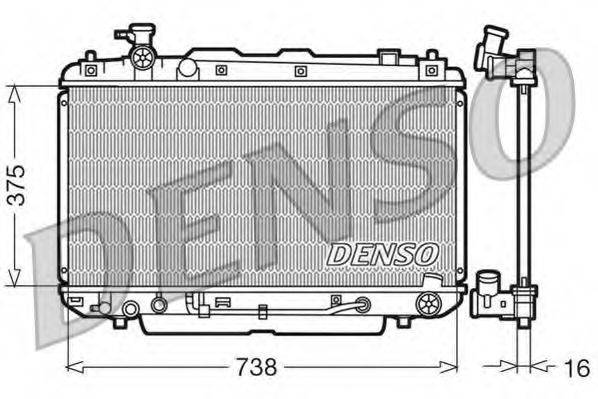 DENSO DRM50022 Радіатор, охолодження двигуна