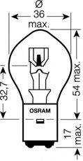 OSRAM 7323 Лампа розжарювання, фара далекого світла; Лампа розжарювання, основна фара; Лампа розжарювання, основна фара; Лампа розжарювання, фара далекого світла