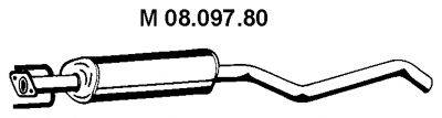 OPEL 5852867 Середній глушник вихлопних газів