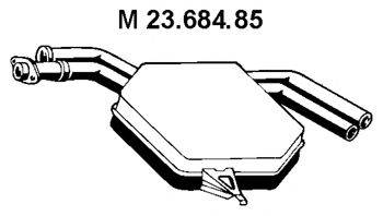 MERCEDES-BENZ 1264905215 Середній глушник вихлопних газів