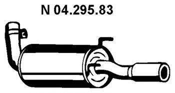 FORD 7 372 956 Глушник вихлопних газів кінцевий