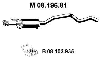 OPEL 5852852 Середній глушник вихлопних газів