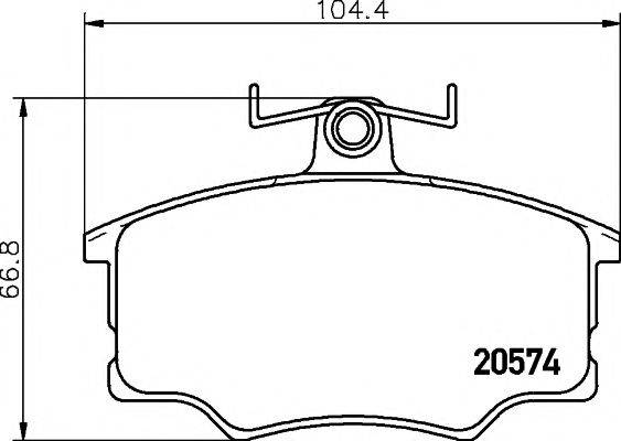 MINTEX MDB1217 Комплект гальмівних колодок, дискове гальмо