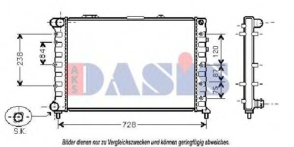 AKS DASIS 011010N Радіатор, охолодження двигуна