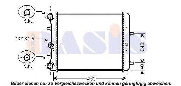 AKS DASIS 040008N Радіатор, охолодження двигуна