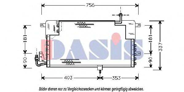 AKS DASIS VW5141 Конденсатор, кондиціонер