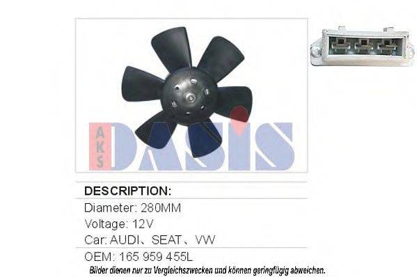 AKS DASIS 5812746 Вентилятор, охолодження двигуна