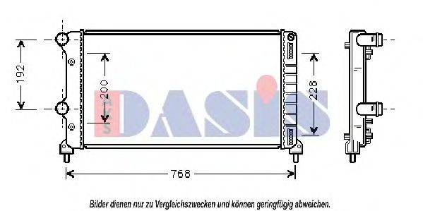 AKS DASIS 080024N Радіатор, охолодження двигуна