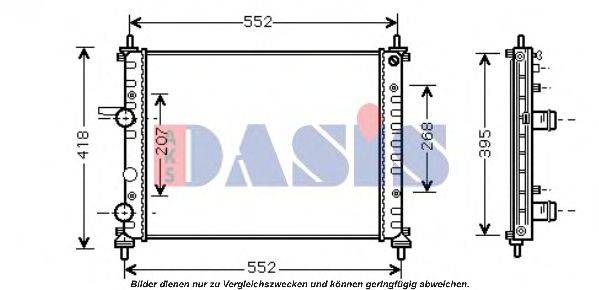 AKS DASIS 080091N Радіатор, охолодження двигуна