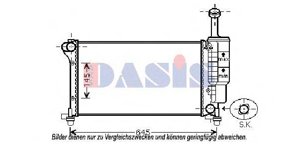 AKS DASIS 080097N Радіатор, охолодження двигуна
