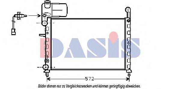 AKS DASIS 080630N Радіатор, охолодження двигуна