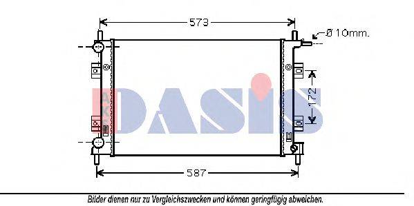 AKS DASIS 090111N Радіатор, охолодження двигуна