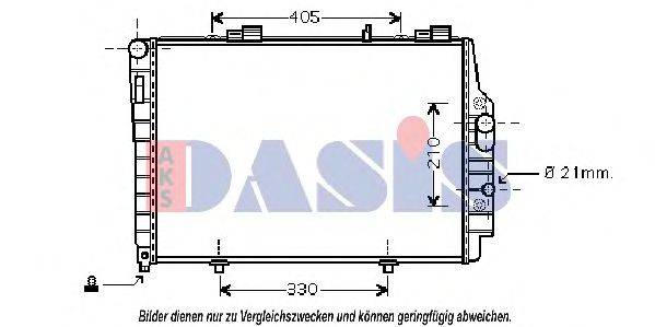 AKS DASIS 120016N Радіатор, охолодження двигуна