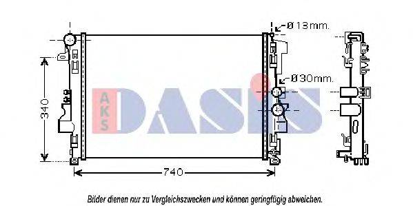 AKS DASIS MSA2356 Радіатор, охолодження двигуна