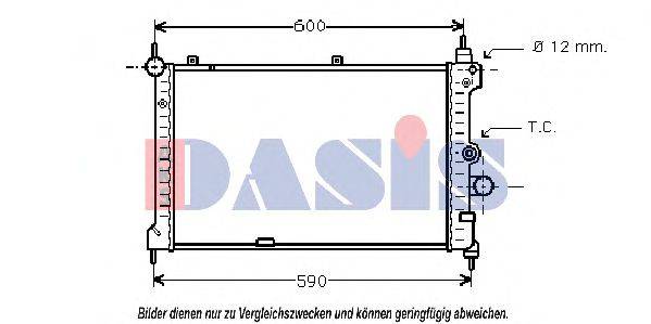 AKS DASIS 0615001 Радіатор, охолодження двигуна